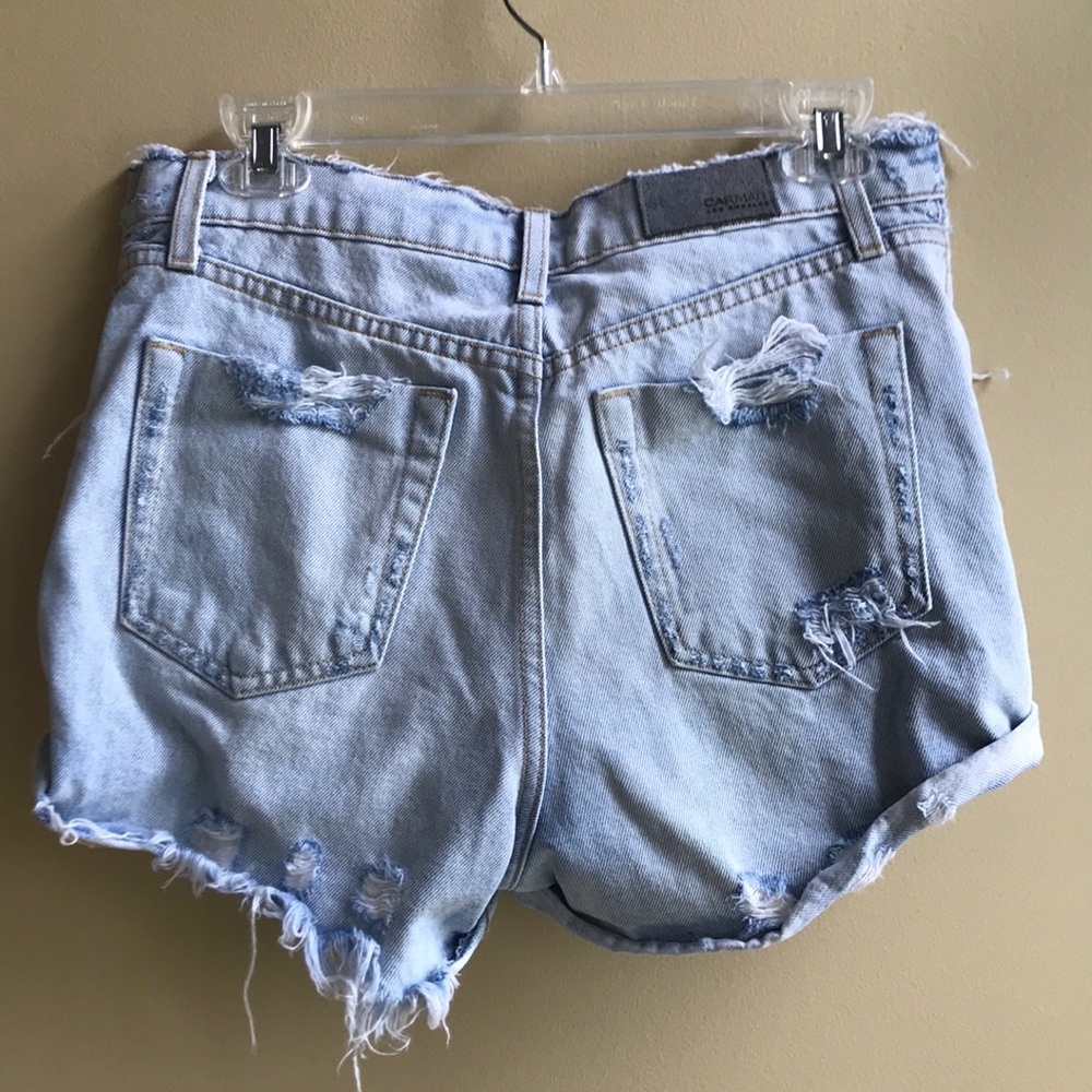 CARMAR denim - Ripped High Waisted Denim Shorts - Picture 4 of 6